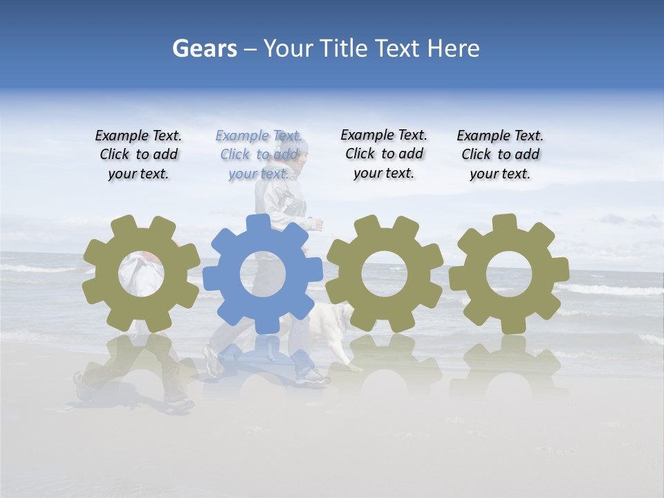 Playing On The Beach PowerPoint Template