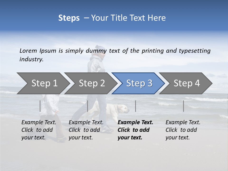 Playing On The Beach PowerPoint Template