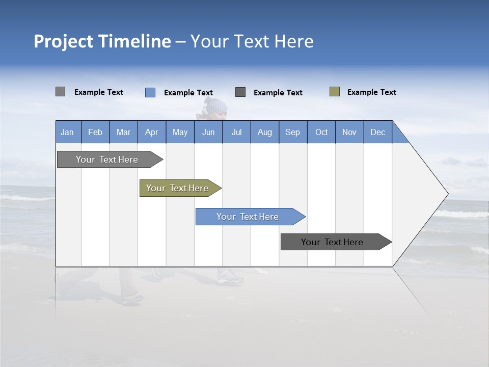 Playing On The Beach PowerPoint Template