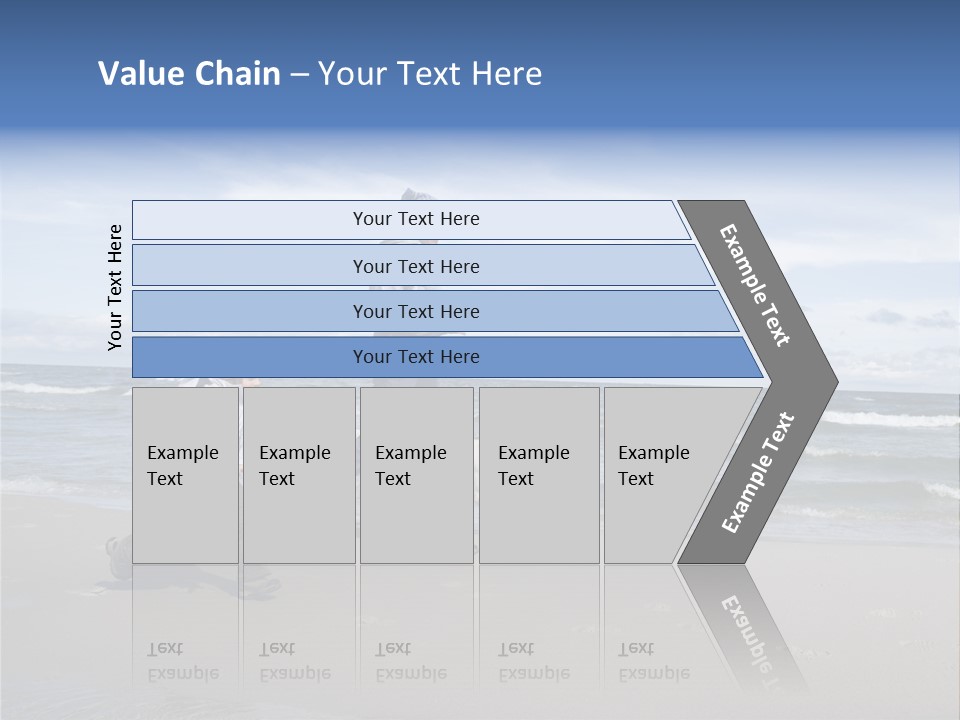 Playing On The Beach PowerPoint Template