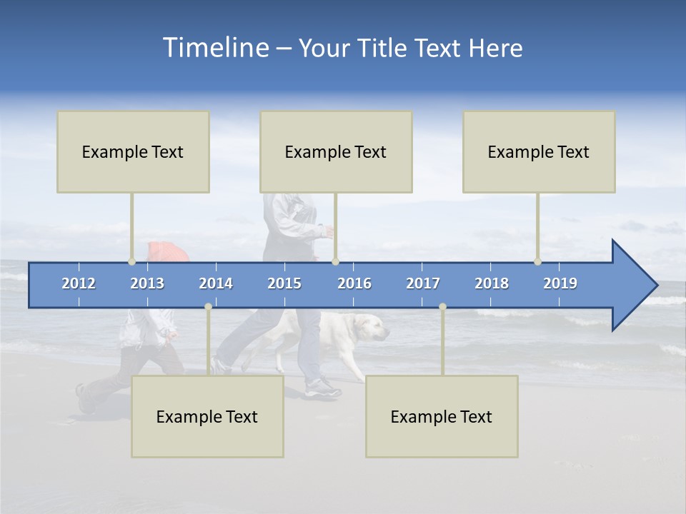 Playing On The Beach PowerPoint Template