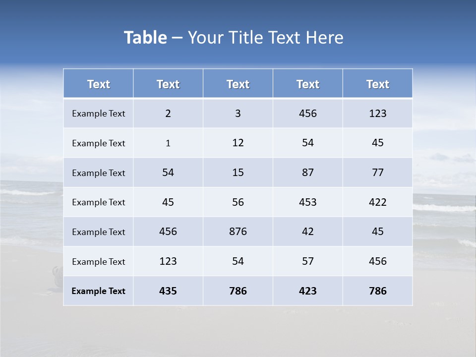 Playing On The Beach PowerPoint Template