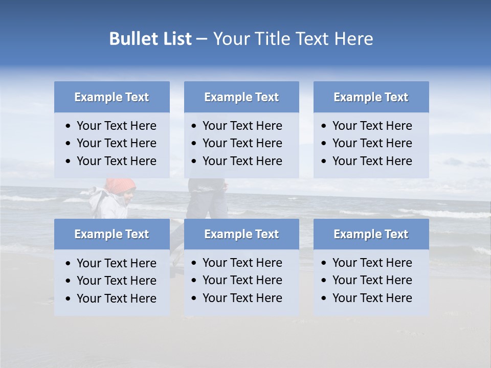 Playing On The Beach PowerPoint Template