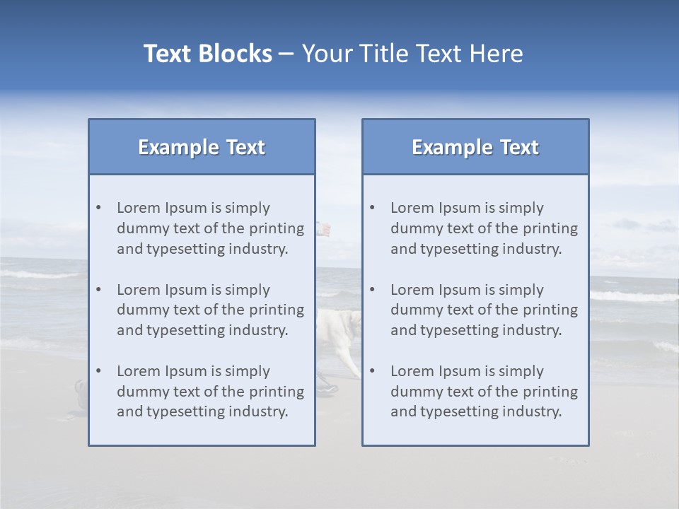 Playing On The Beach PowerPoint Template