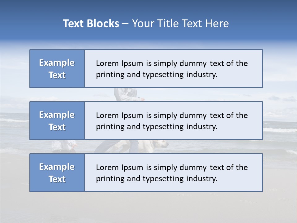 Playing On The Beach PowerPoint Template