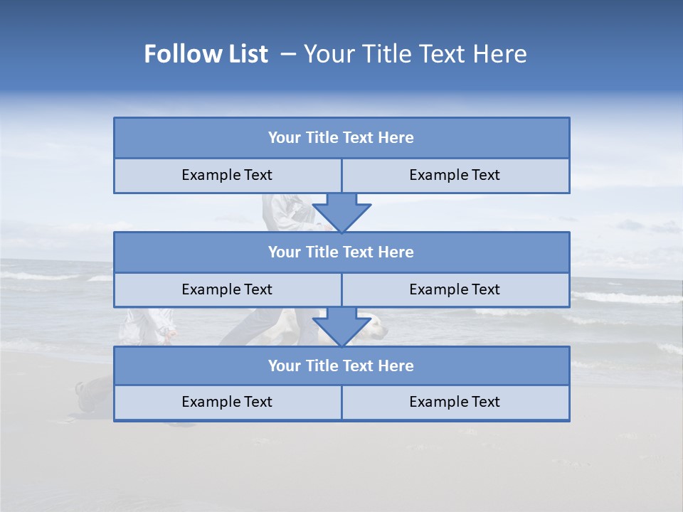 Playing On The Beach PowerPoint Template