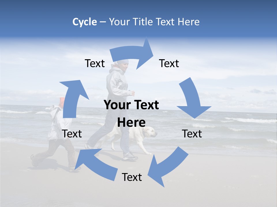 Playing On The Beach PowerPoint Template