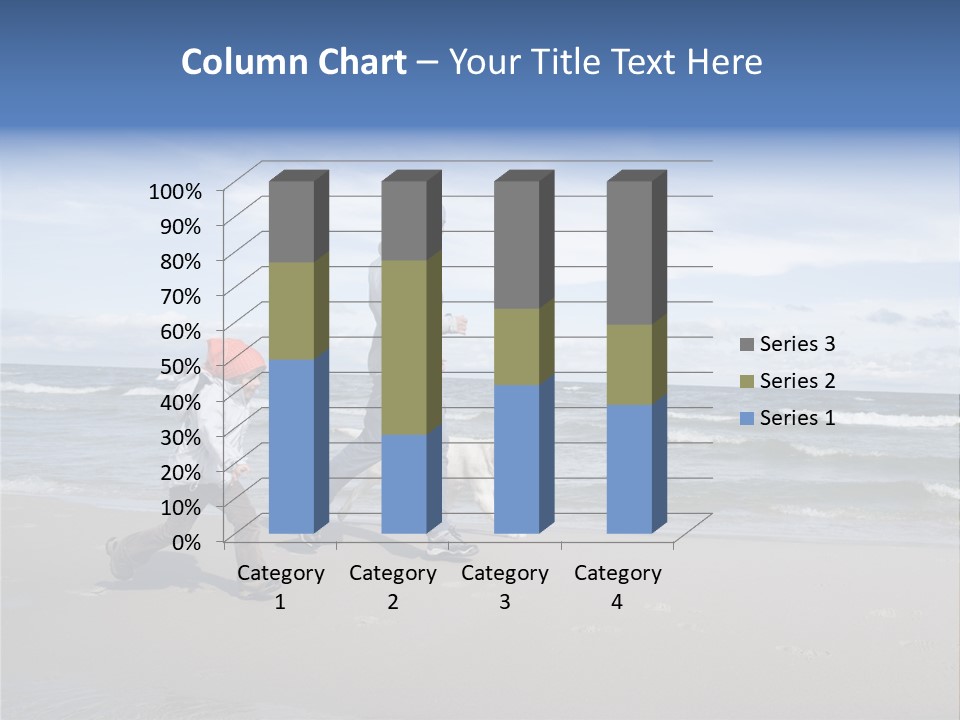 Playing On The Beach PowerPoint Template