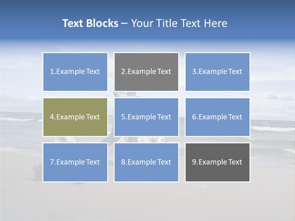 Playing On The Beach PowerPoint Template