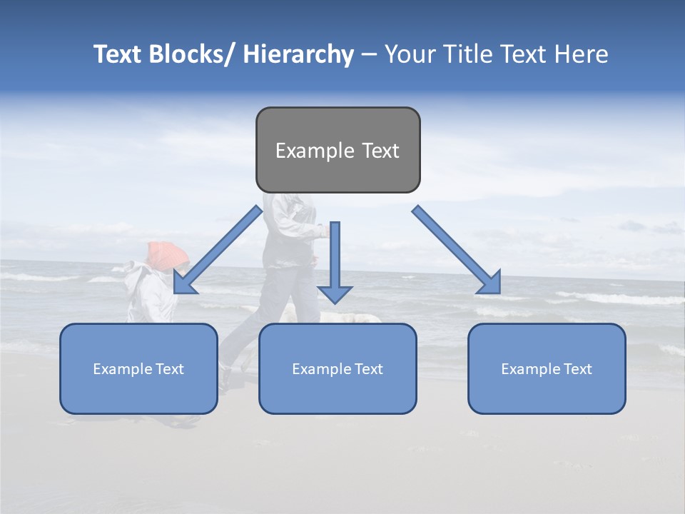 Playing On The Beach PowerPoint Template