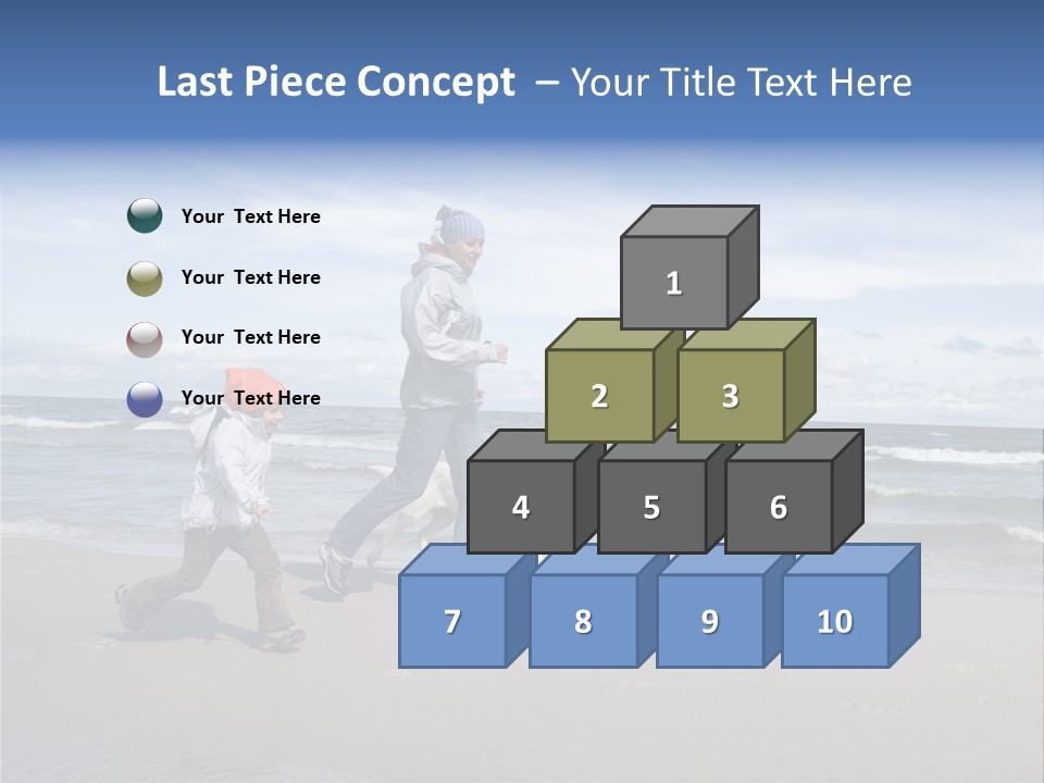 Playing On The Beach PowerPoint Template