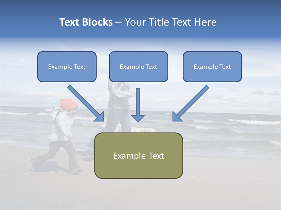 Playing On The Beach PowerPoint Template