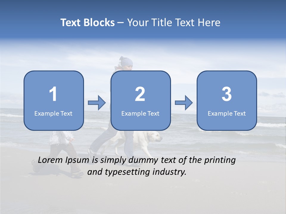 Playing On The Beach PowerPoint Template