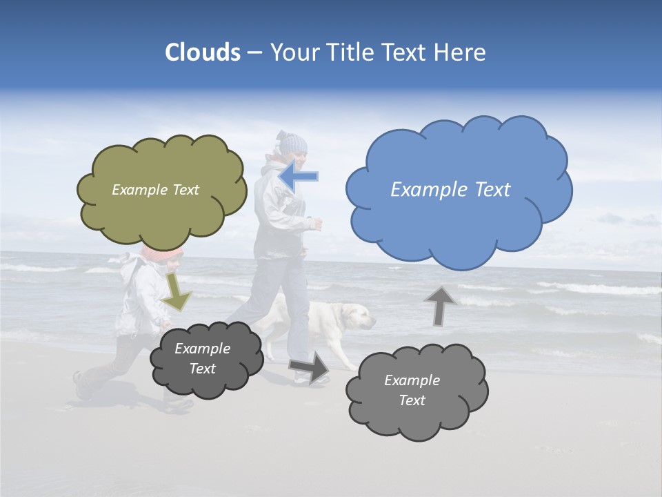 Playing On The Beach PowerPoint Template