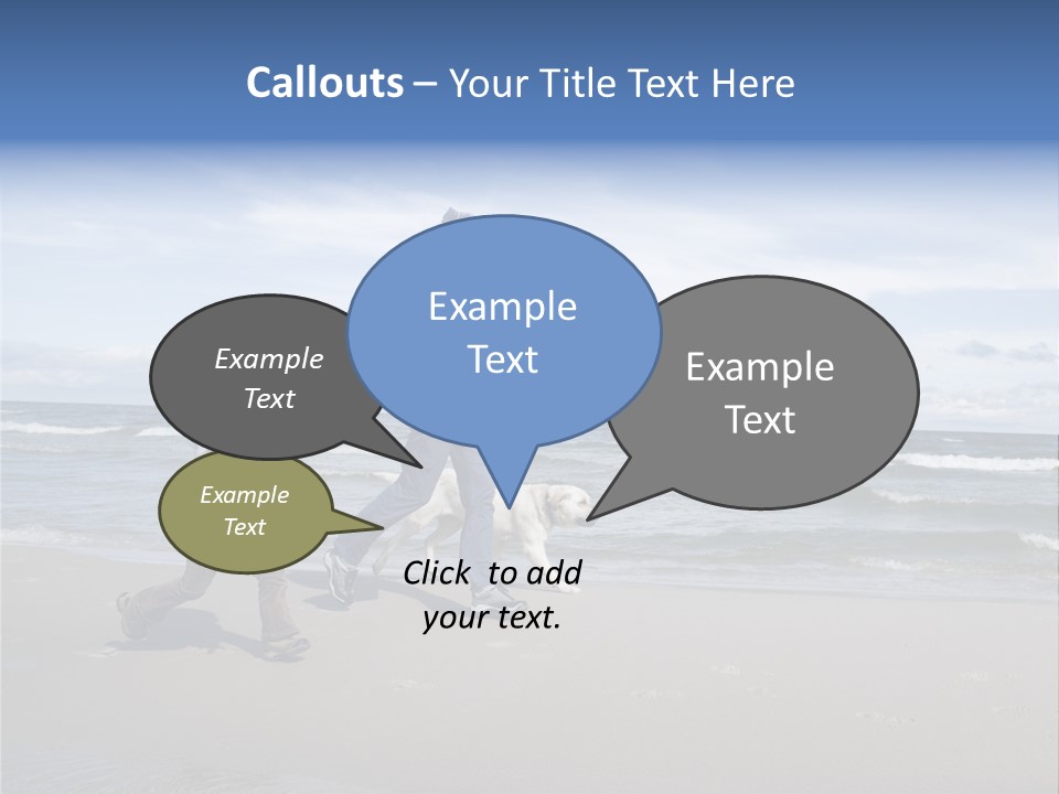 Playing On The Beach PowerPoint Template