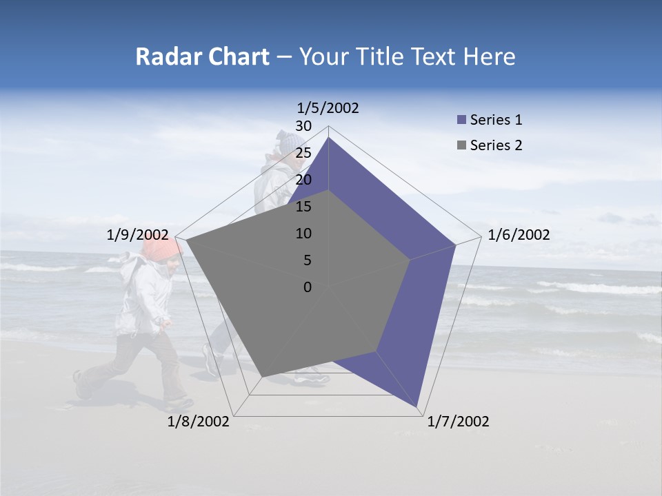 Playing On The Beach PowerPoint Template