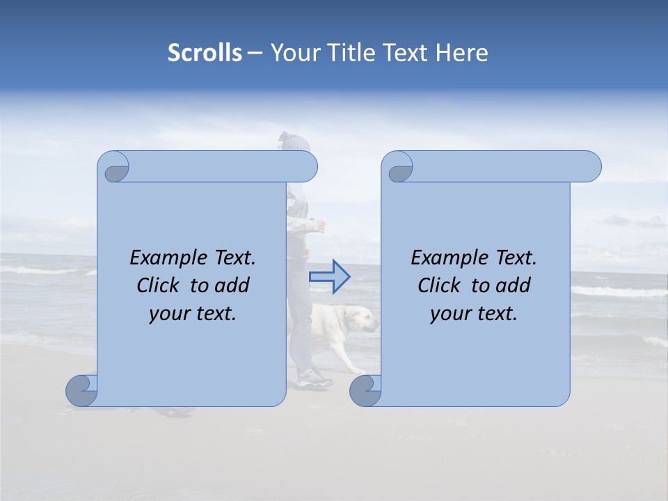 Playing On The Beach PowerPoint Template