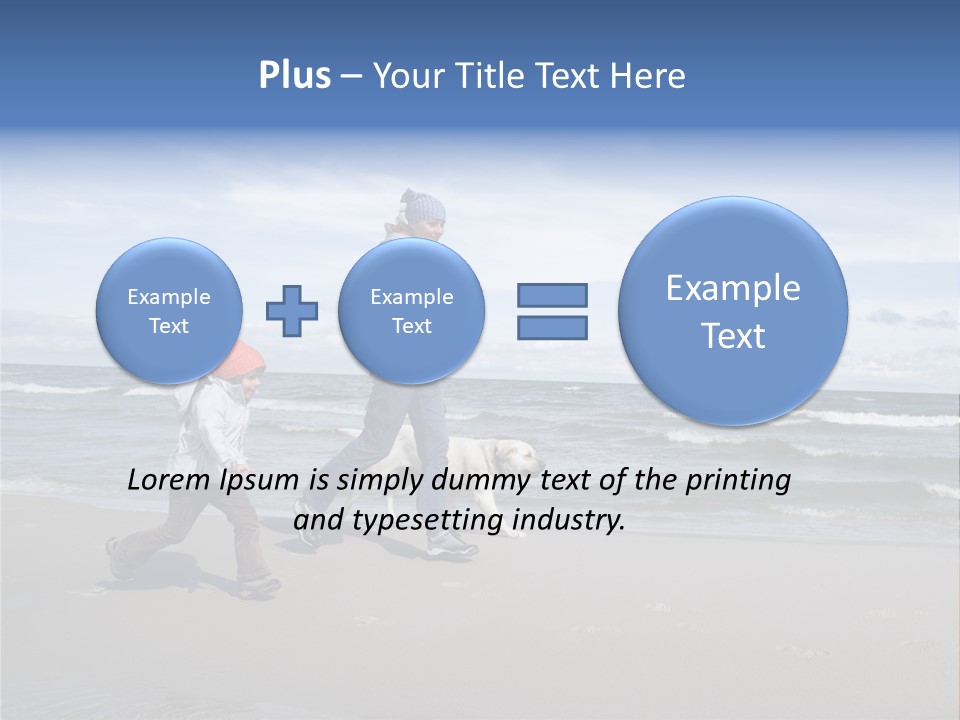 Playing On The Beach PowerPoint Template