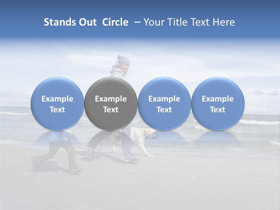 Playing On The Beach PowerPoint Template