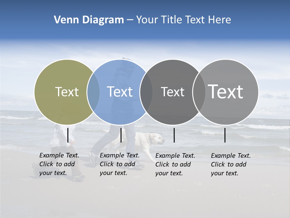 Playing On The Beach PowerPoint Template