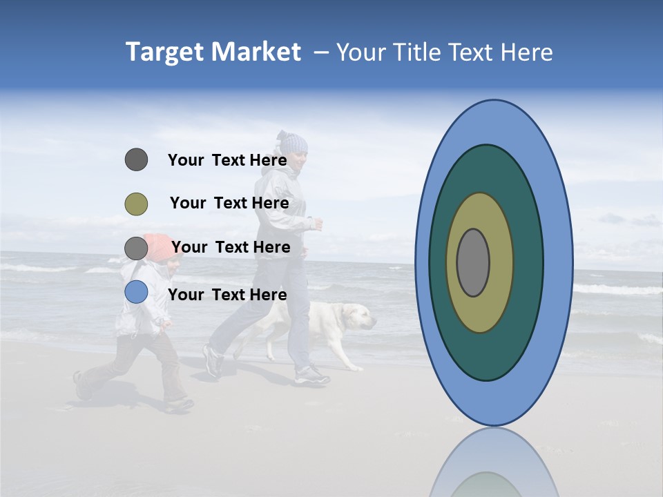 Playing On The Beach PowerPoint Template