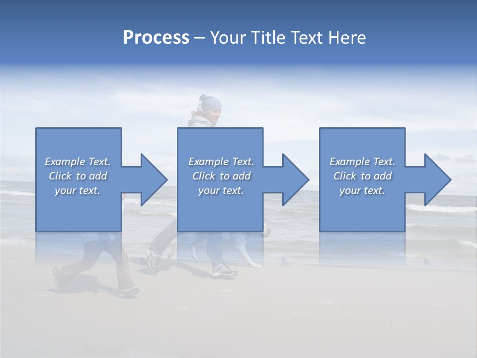 Playing On The Beach PowerPoint Template