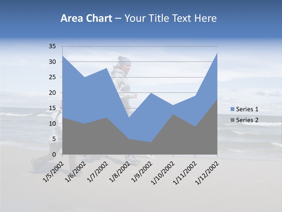 Playing On The Beach PowerPoint Template