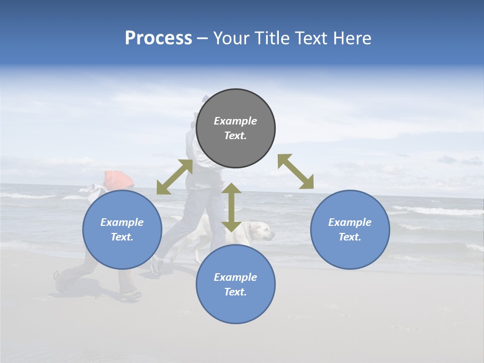 Playing On The Beach PowerPoint Template