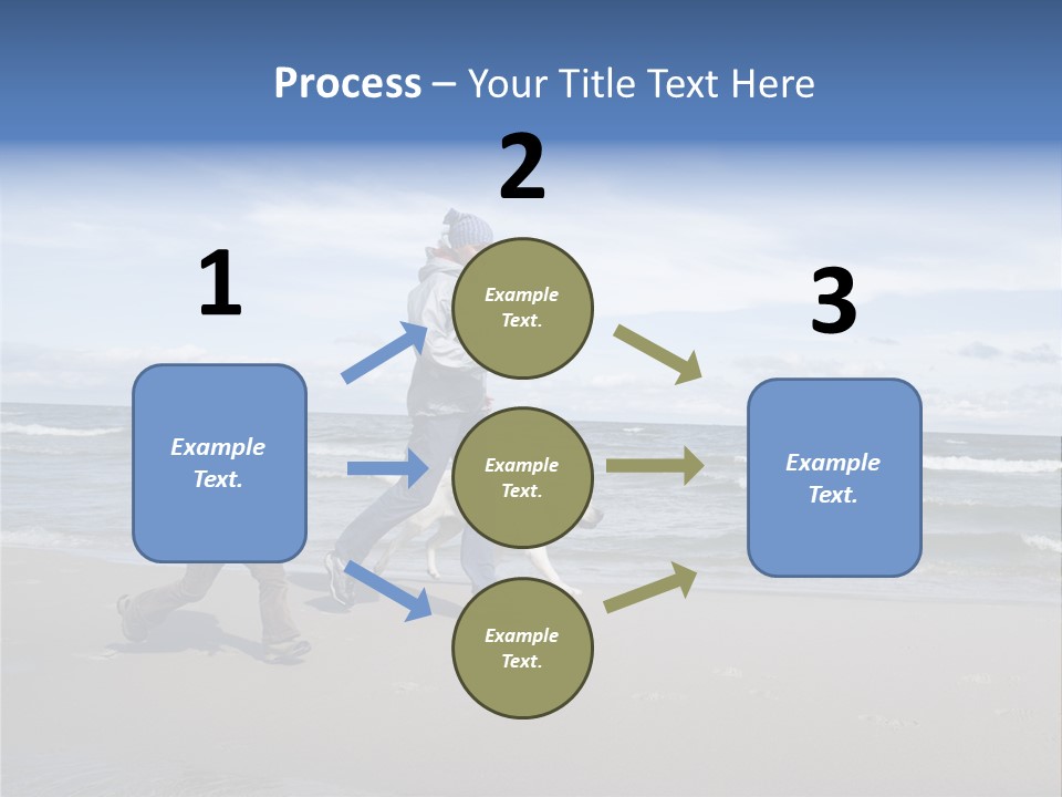 Playing On The Beach PowerPoint Template