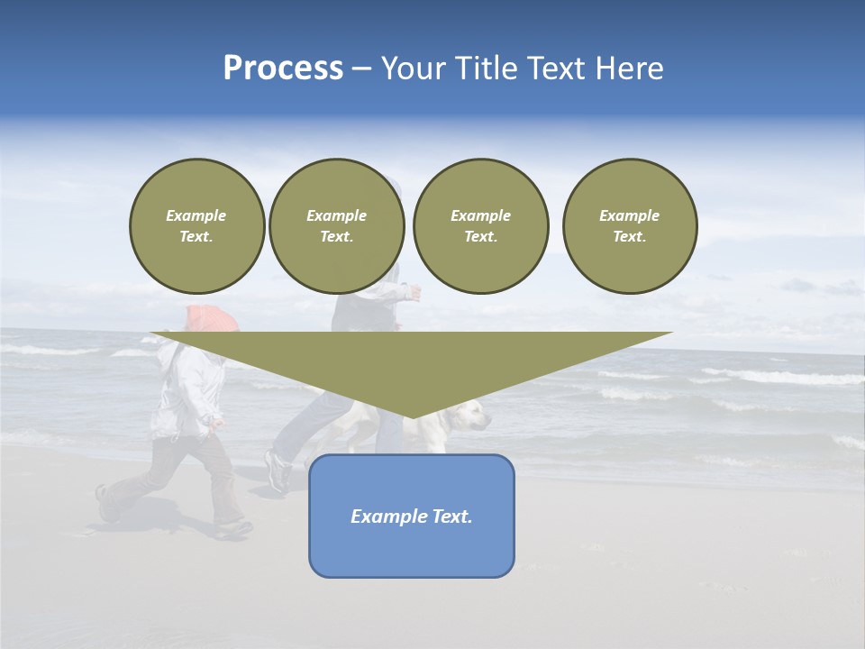 Playing On The Beach PowerPoint Template