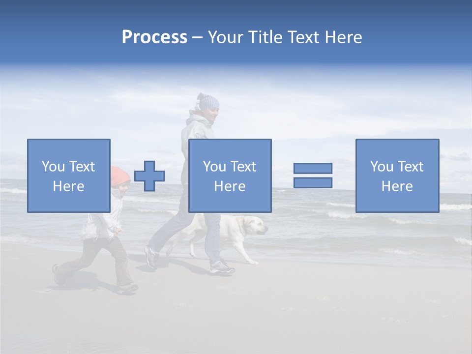 Playing On The Beach PowerPoint Template