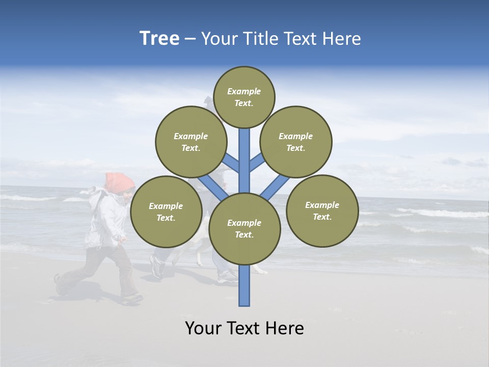 Playing On The Beach PowerPoint Template