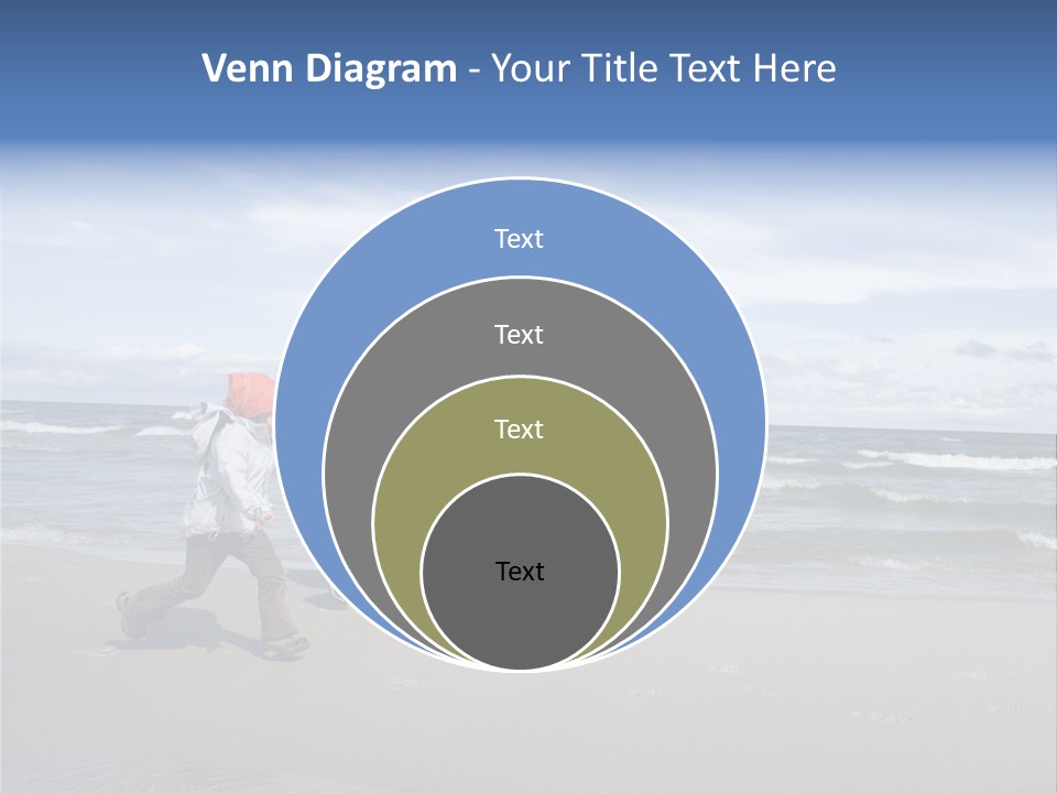 Playing On The Beach PowerPoint Template