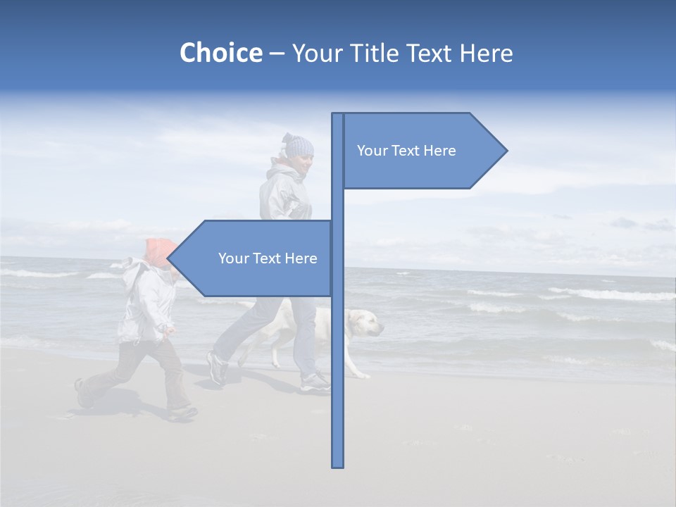 Playing On The Beach PowerPoint Template
