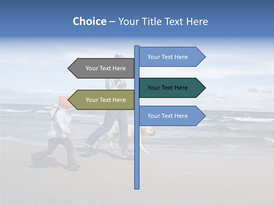 Playing On The Beach PowerPoint Template