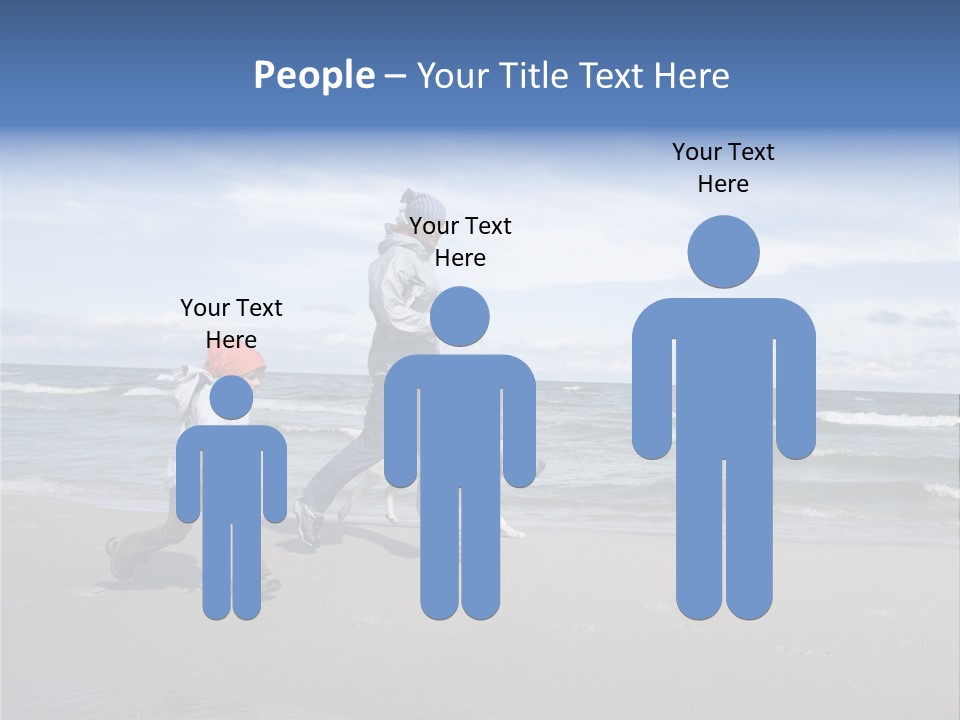 Playing On The Beach PowerPoint Template