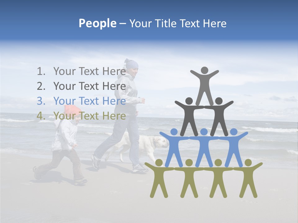 Playing On The Beach PowerPoint Template