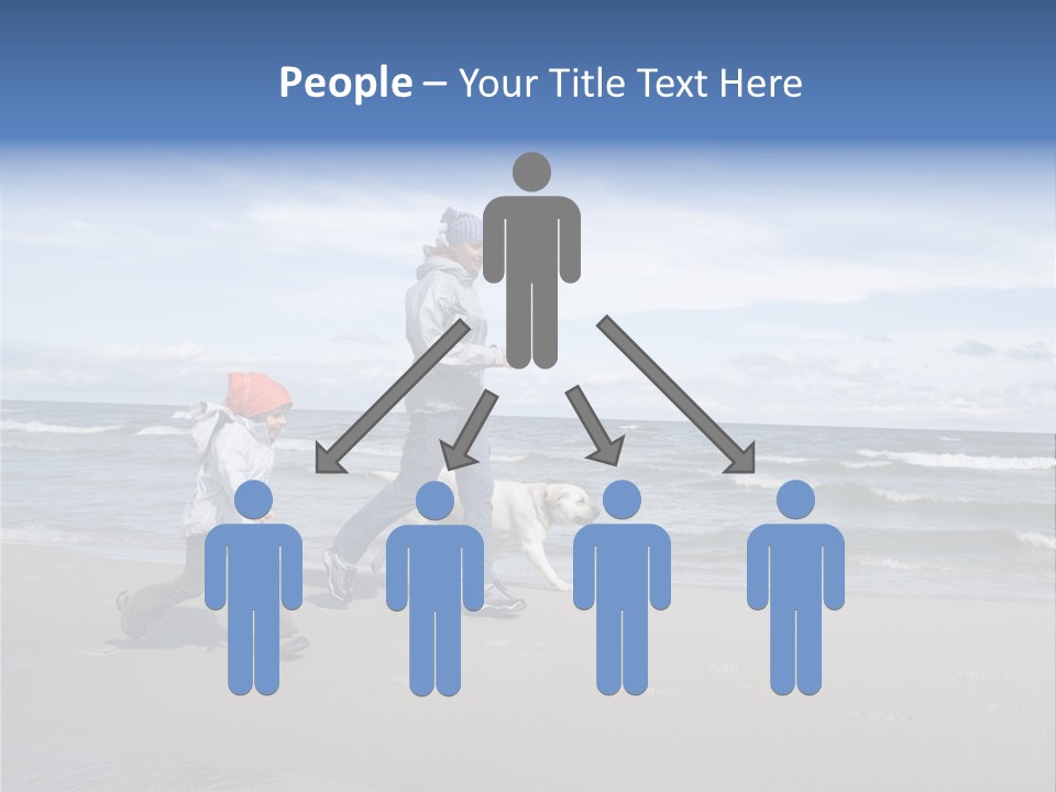 Playing On The Beach PowerPoint Template