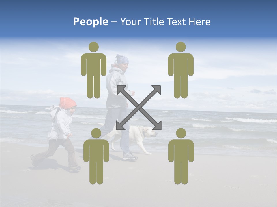 Playing On The Beach PowerPoint Template