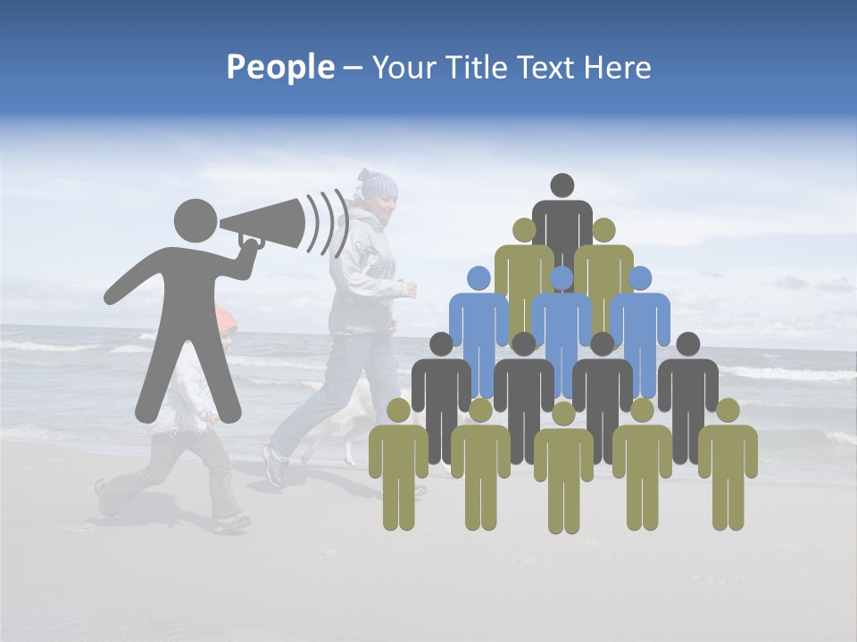 Playing On The Beach PowerPoint Template