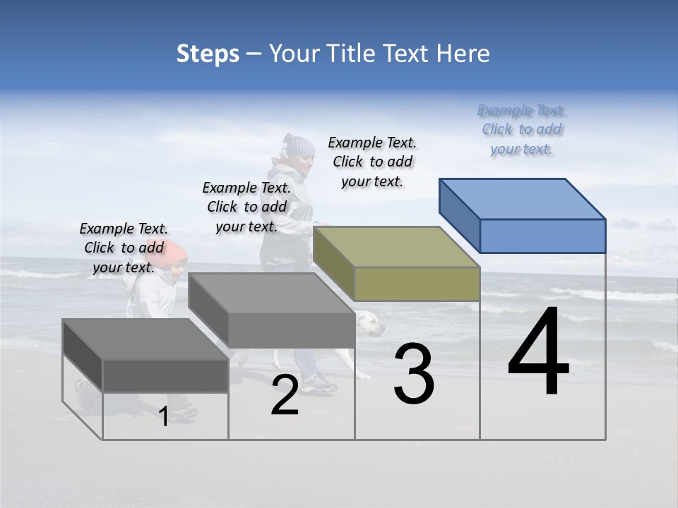 Playing On The Beach PowerPoint Template