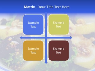 Delicious Freshly Made Pear, Beetroot And Walnut Salad Ready To Serve. PowerPoint Template