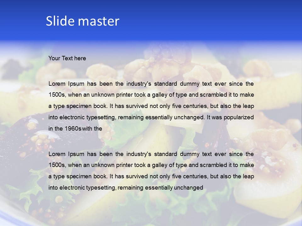 Delicious Freshly Made Pear, Beetroot And Walnut Salad Ready To Serve. PowerPoint Template