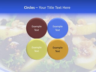 Delicious Freshly Made Pear, Beetroot And Walnut Salad Ready To Serve. PowerPoint Template