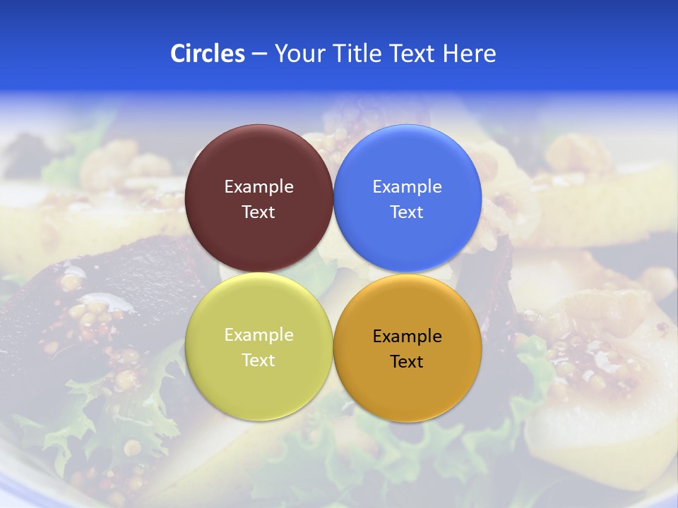 Delicious Freshly Made Pear, Beetroot And Walnut Salad Ready To Serve. PowerPoint Template