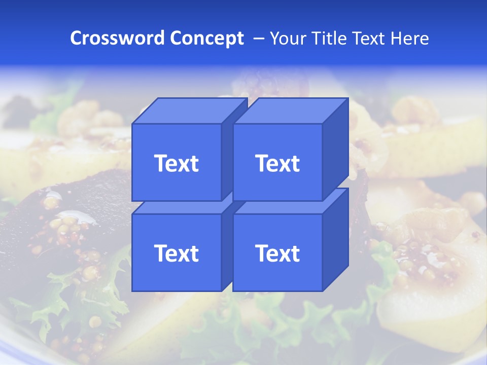 Delicious Freshly Made Pear, Beetroot And Walnut Salad Ready To Serve. PowerPoint Template