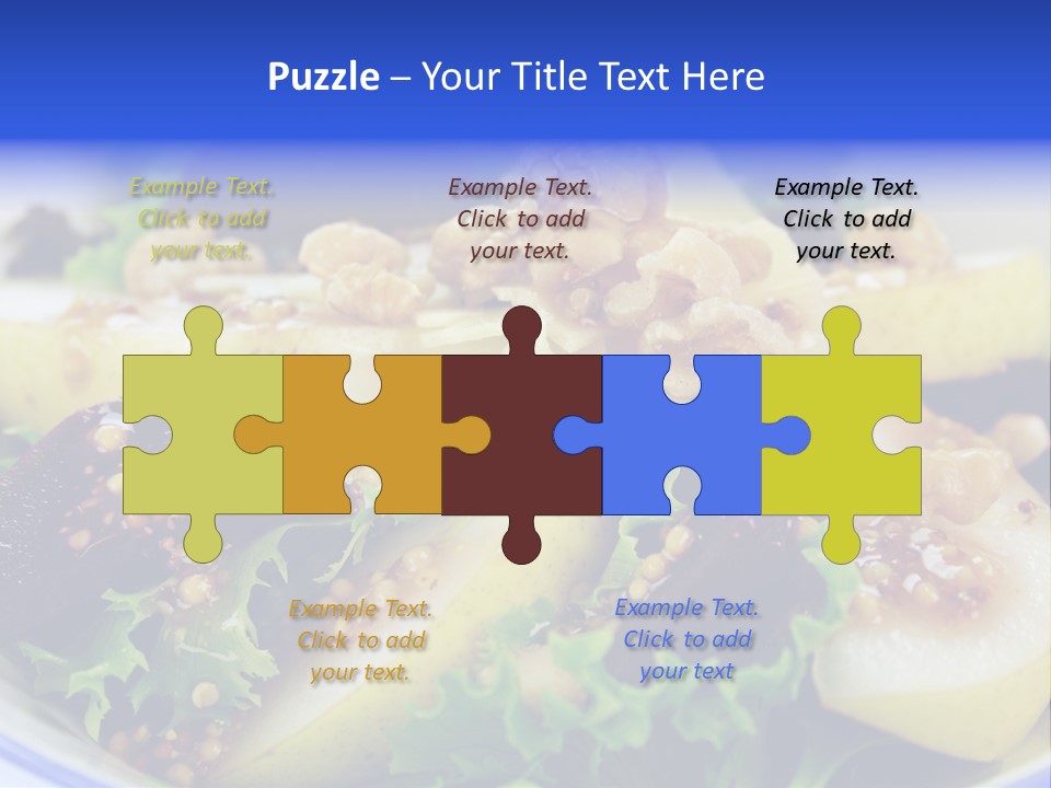 Delicious Freshly Made Pear, Beetroot And Walnut Salad Ready To Serve. PowerPoint Template