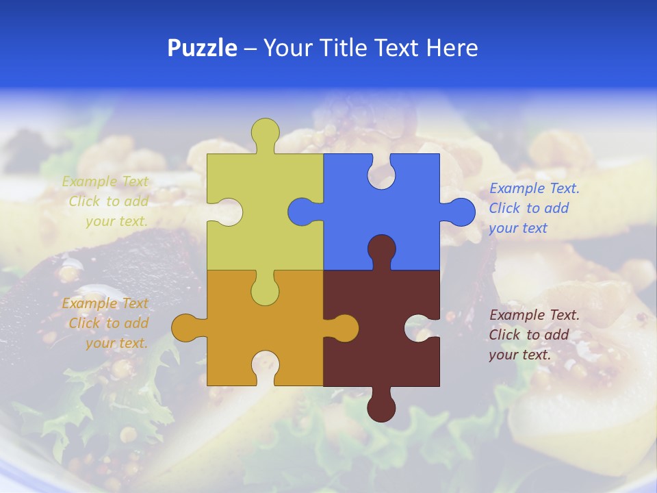 Delicious Freshly Made Pear, Beetroot And Walnut Salad Ready To Serve. PowerPoint Template