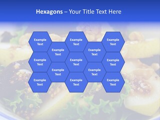 Delicious Freshly Made Pear, Beetroot And Walnut Salad Ready To Serve. PowerPoint Template