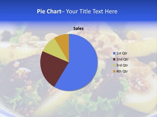Delicious Freshly Made Pear, Beetroot And Walnut Salad Ready To Serve. PowerPoint Template